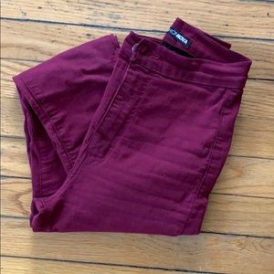 Burgundy Fashion Nova High Waisted Jeggjngs